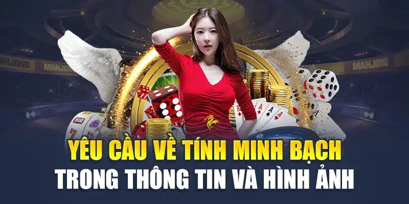 Yêu cầu về tính minh bạch trong thông tin và hình ảnh